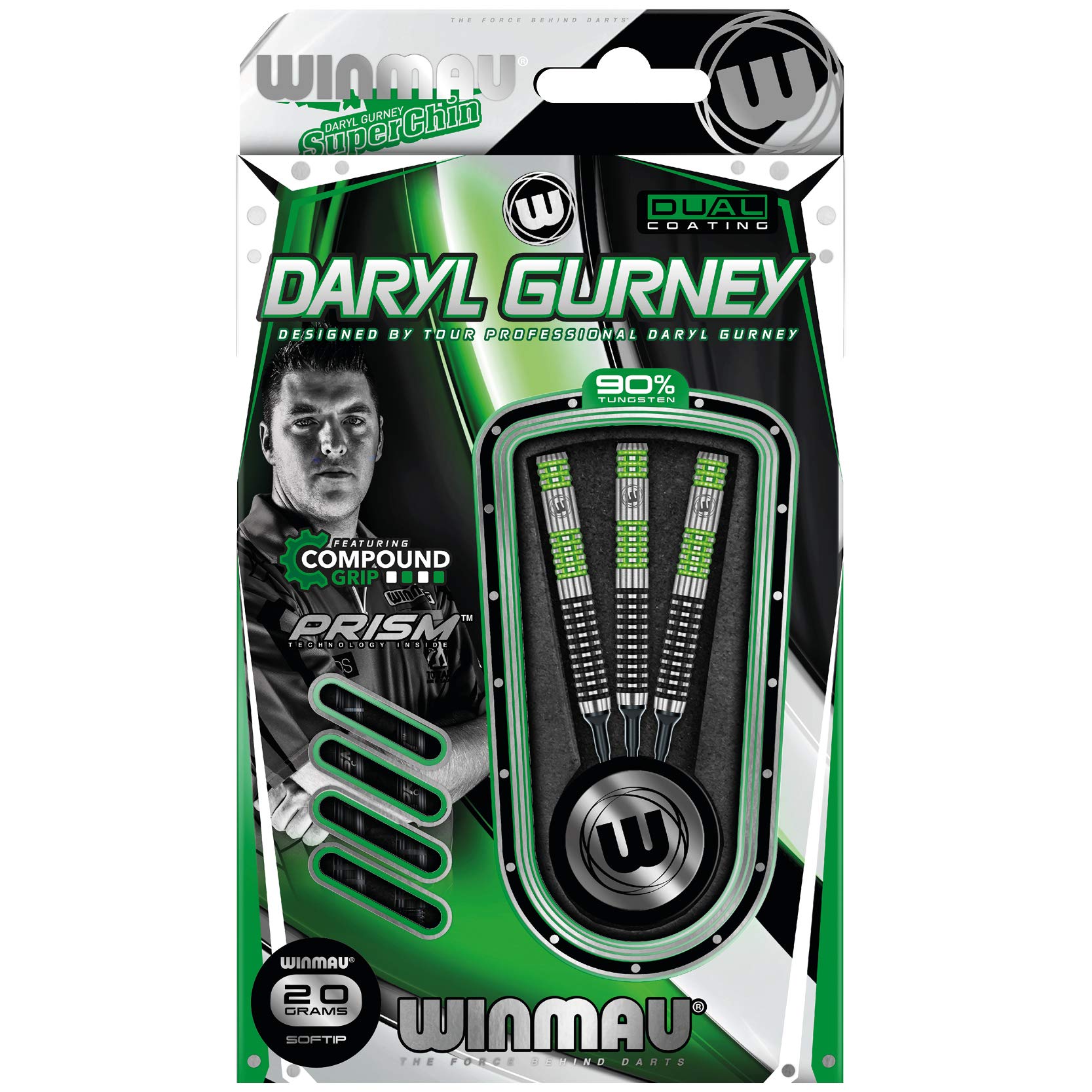 Amazon | Winmau Daryl Gurney 90% SP20g 2424-20 | ダーツ矢 通販